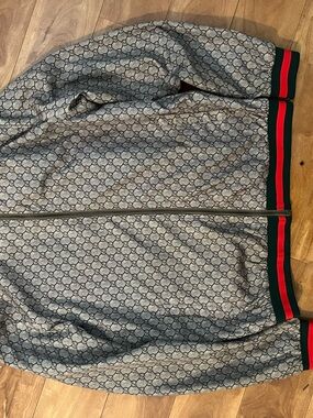 Gucci Beige and Dark Brown winddbreaker Jacket